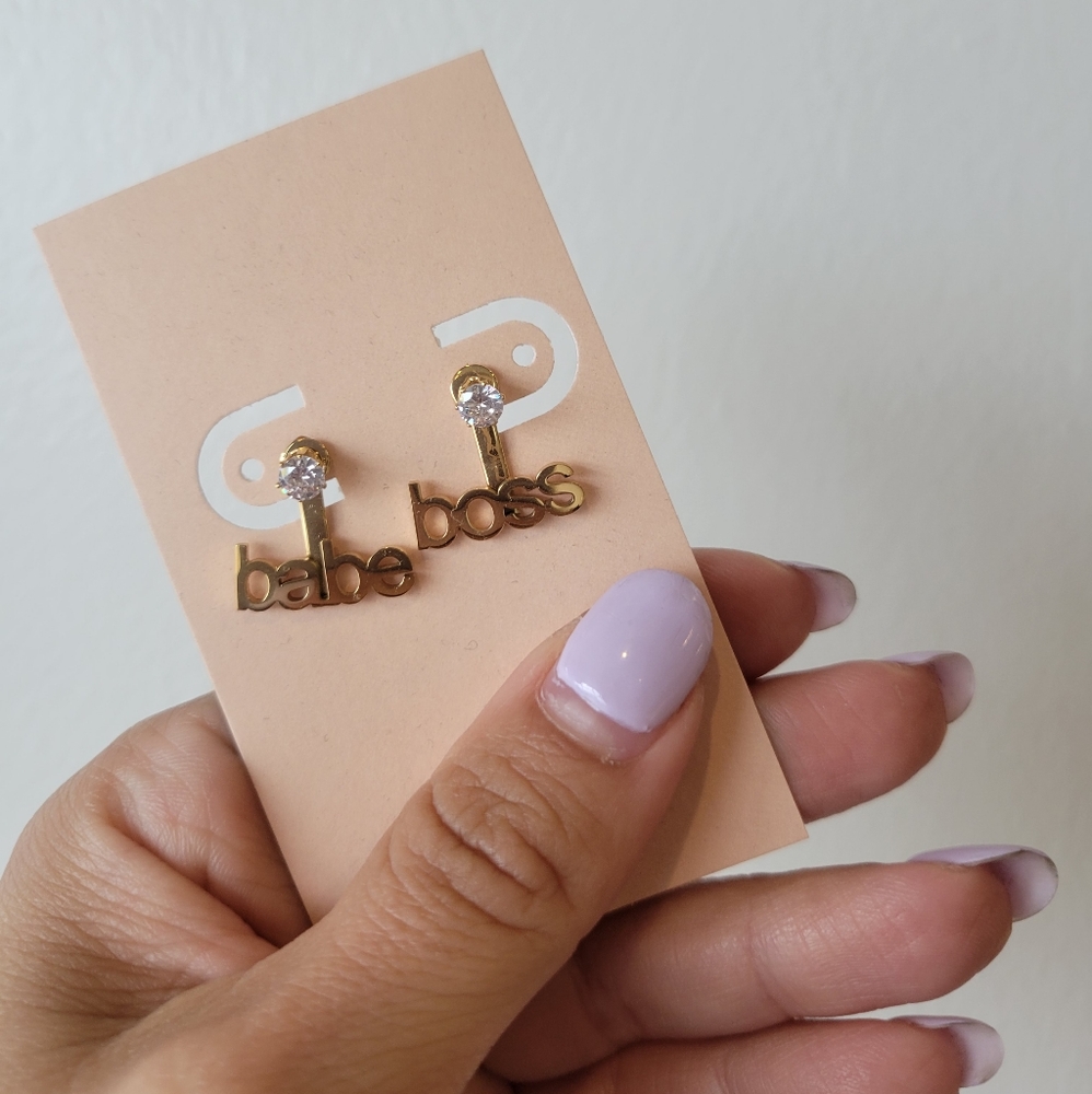 Boss babe earrings